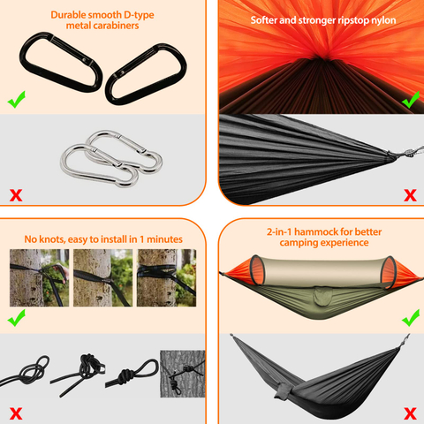 Adjustable Camping Hammock With Bug Net For Winter