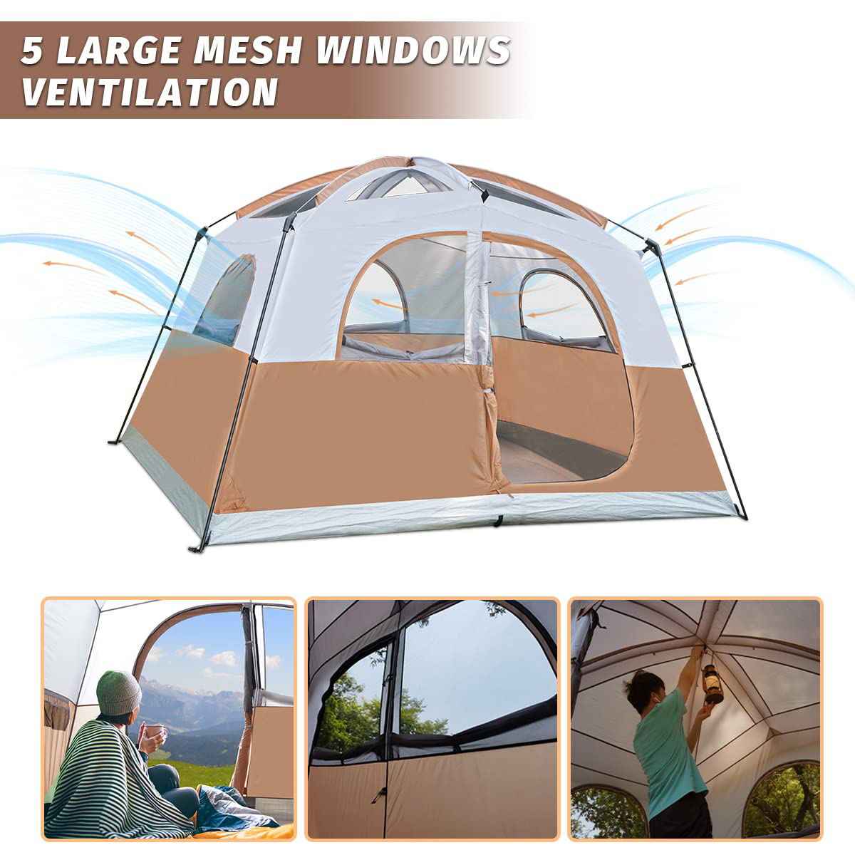 Automatic Pop Up Camping Tent For 6 Person