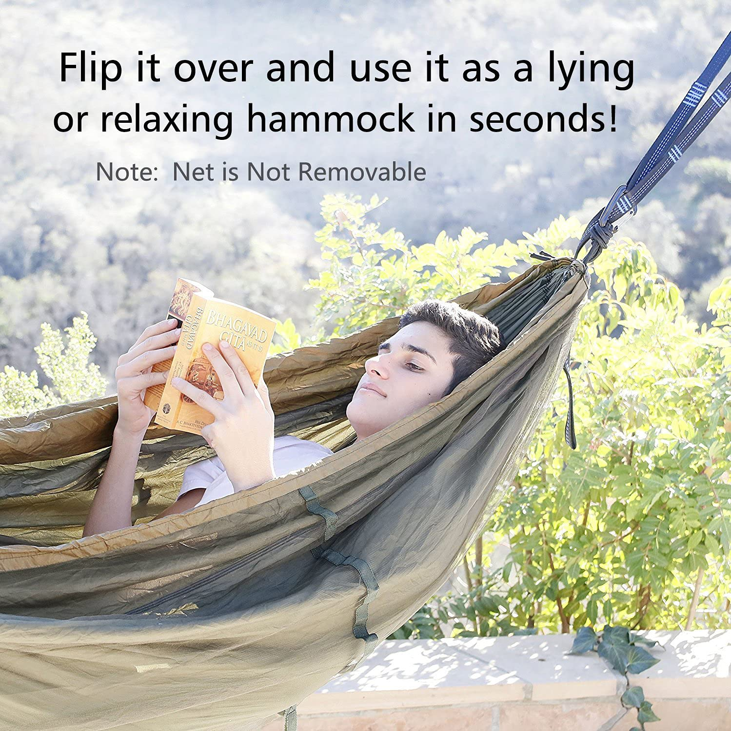 Waterproof Camping Hammock With Mosquito Net For Tall Person