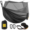 Factory Price 2 person Camping Black Swing Hammock With Mosquito Net for Hiking Clubs