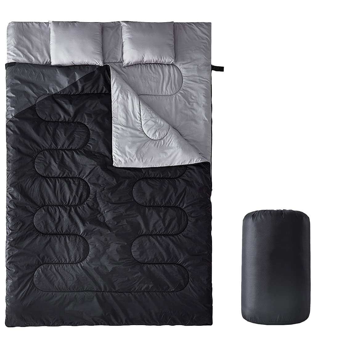 2 Person Compression Sleeping Bag with Zipper for Beach