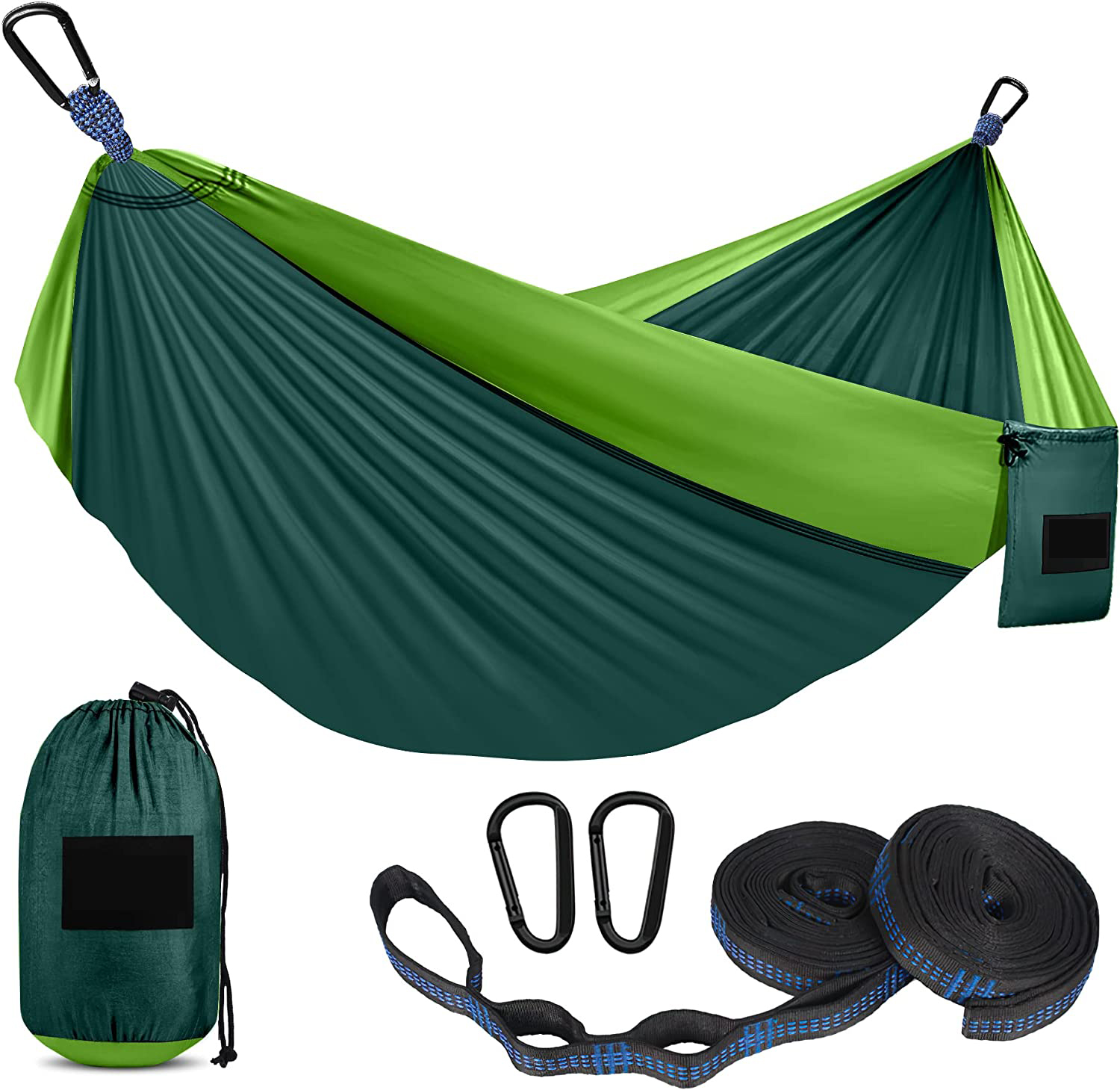 Nylon Portable Camping Hammock with Mesh for Family