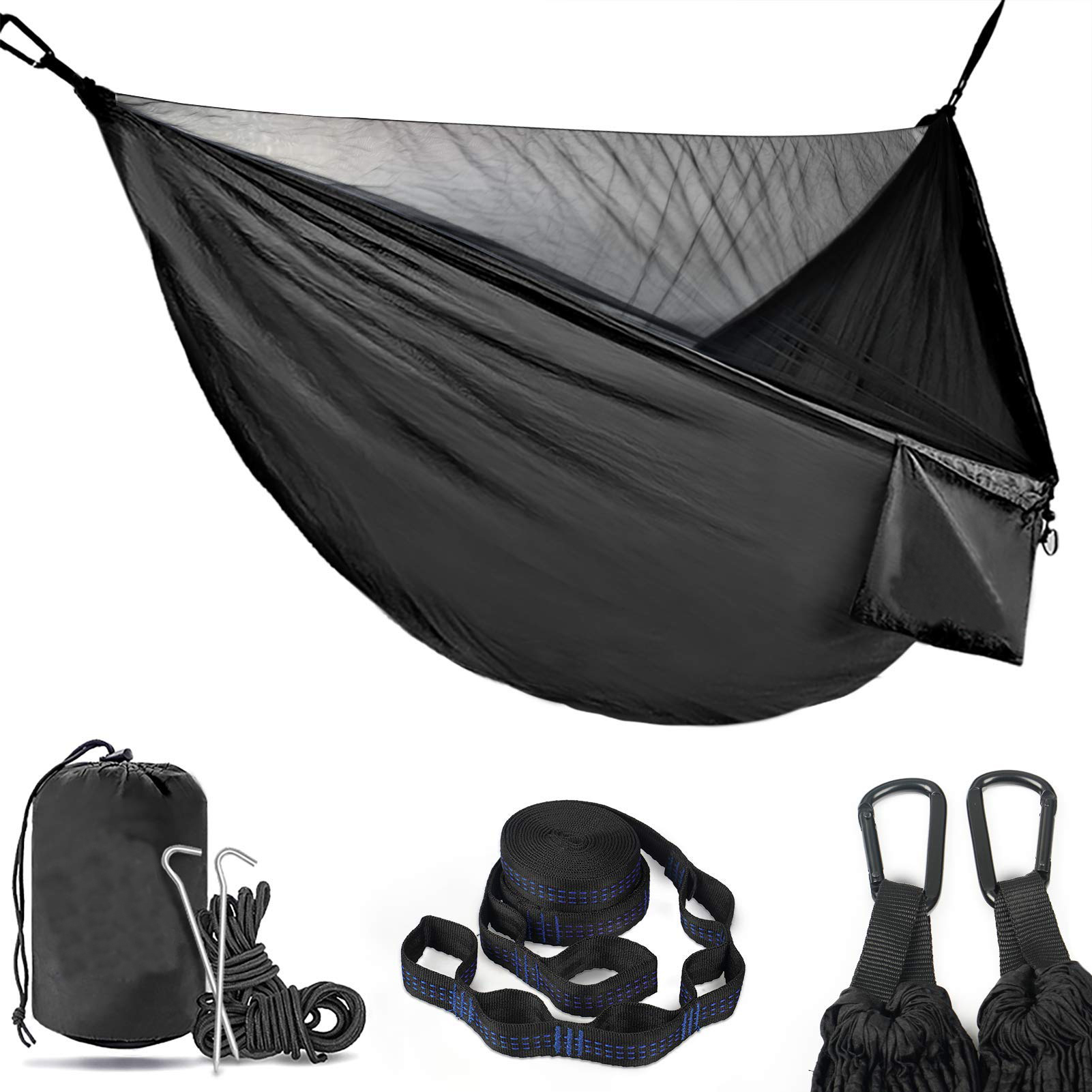 Lightweight Double Camping Hammock with Mosquito Net for Hiking and Beach