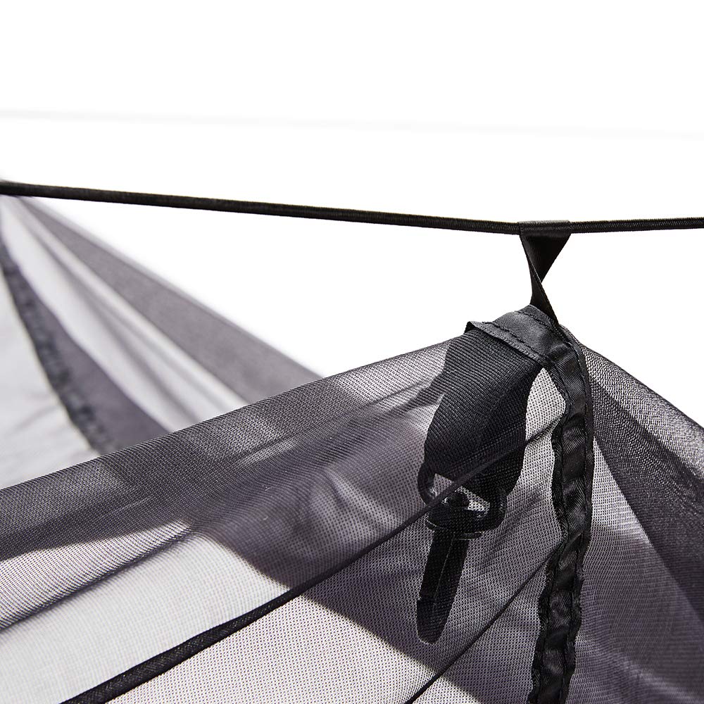 Double Ultra Light Rip-Stop Parachute Nylon Camping Hammocks with Removable Bug Net