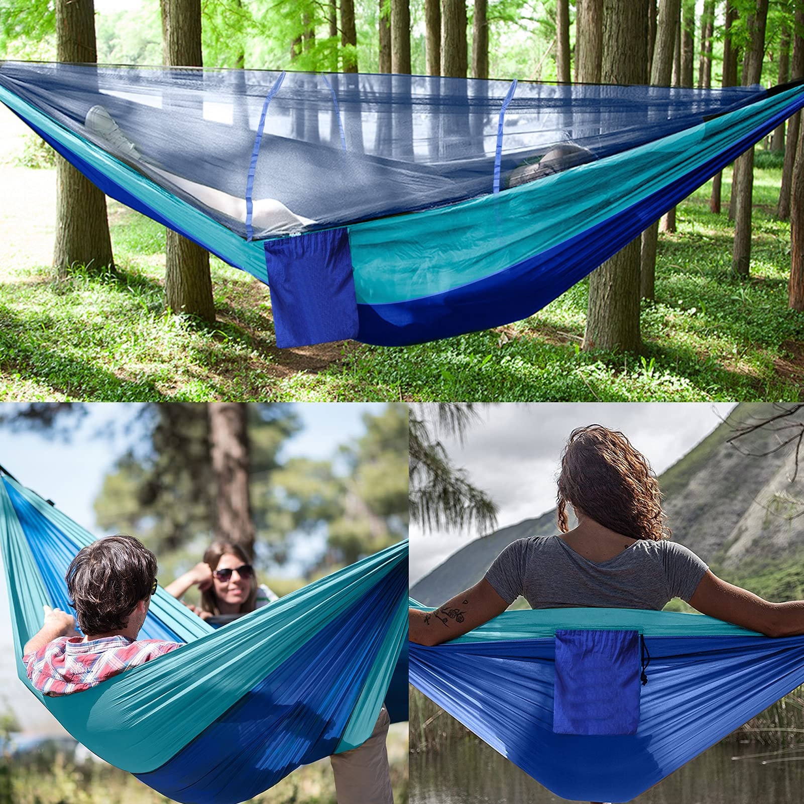 Compact Camping Hammock With Bug Net For Tree