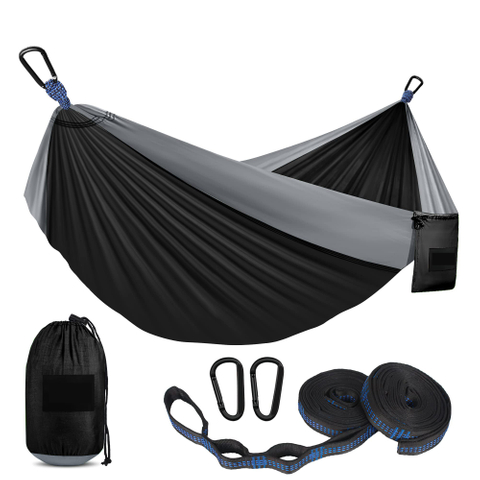 Nylon Portable Camping Hammock with Mesh for Family