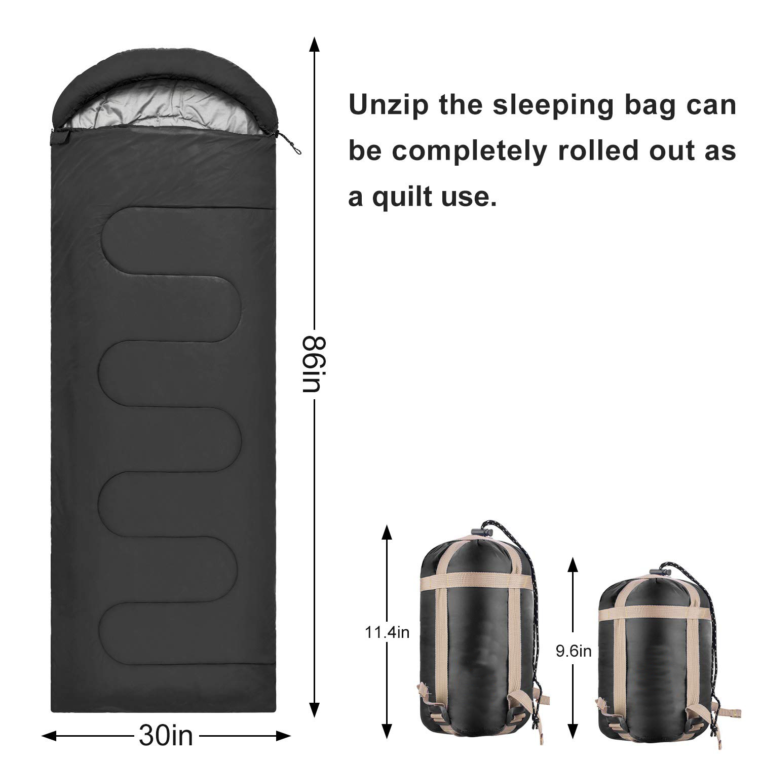 Portable Sleeping Bag for Outdoor Camping, Backpacking & Hiking