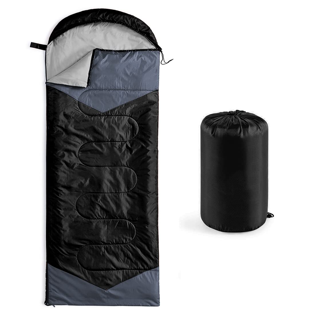 3 Season Lightweight Envelop Black Sleeping Bag