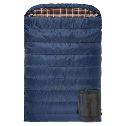 210T Nylon Mammoth Double Sleeping Bag for -7℃-10℃