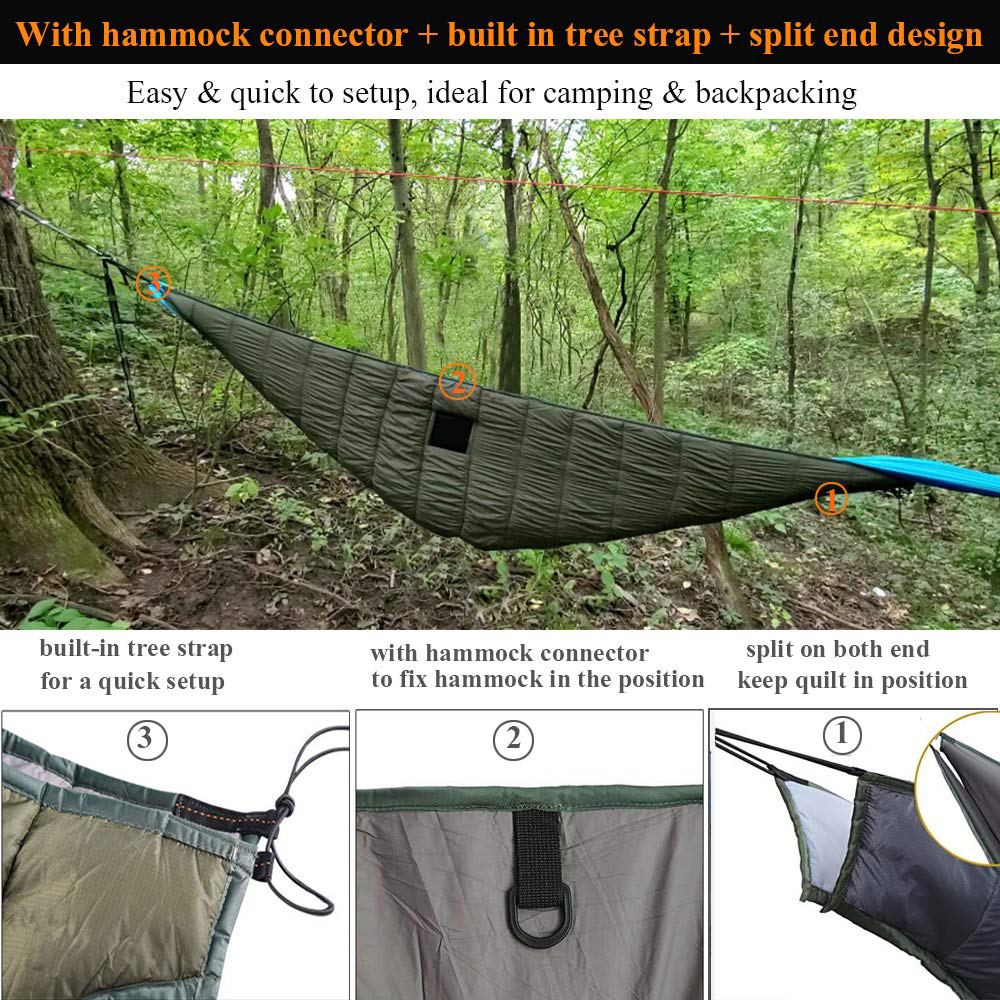 Portable Camping Hammock With Zipper For Winter