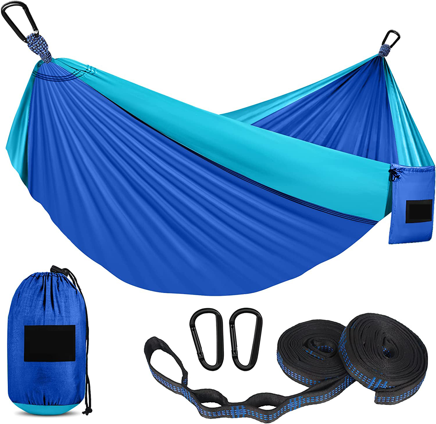 Nylon Portable Camping Hammock with Mesh for Family