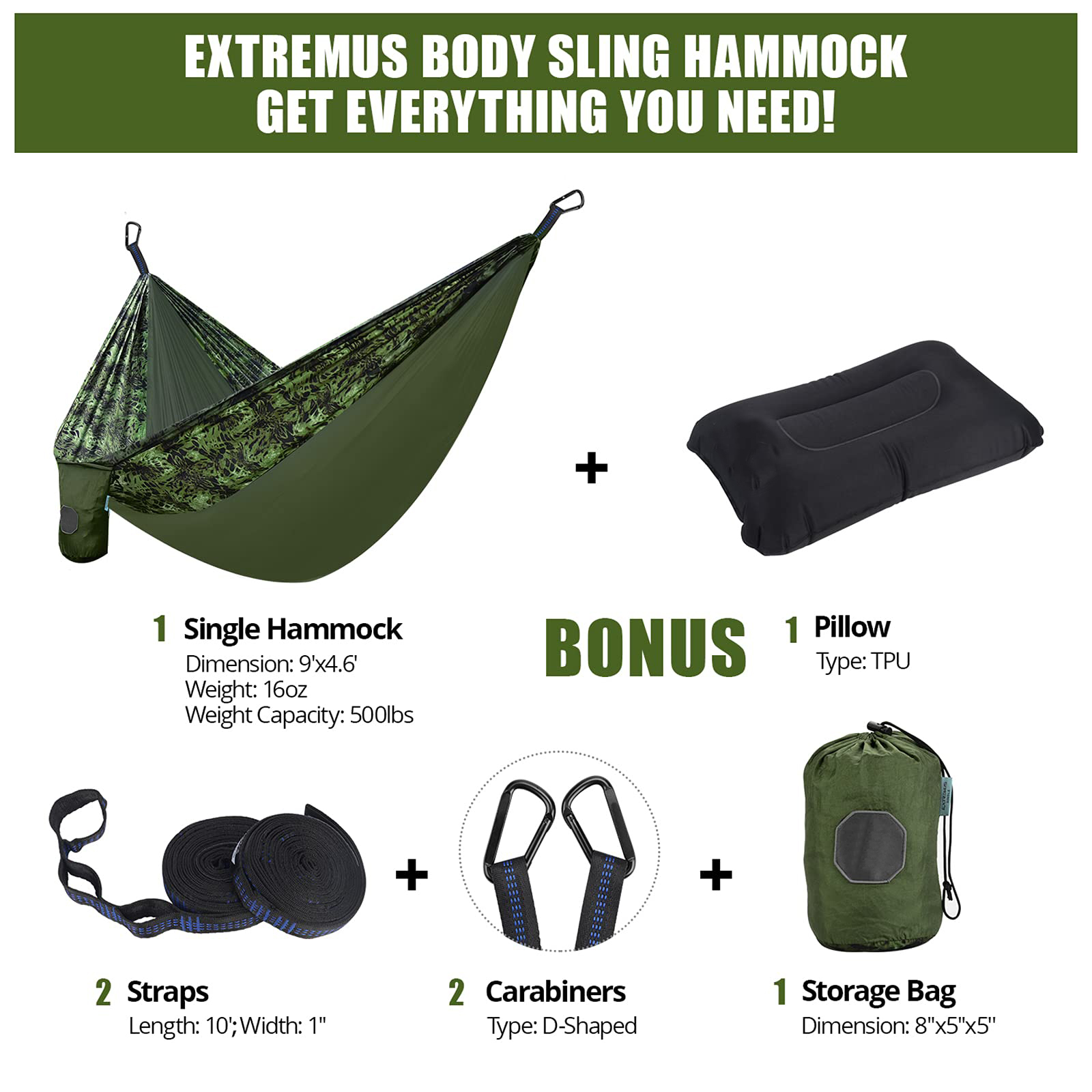 Adjustable Small Camping Hammock For Tree