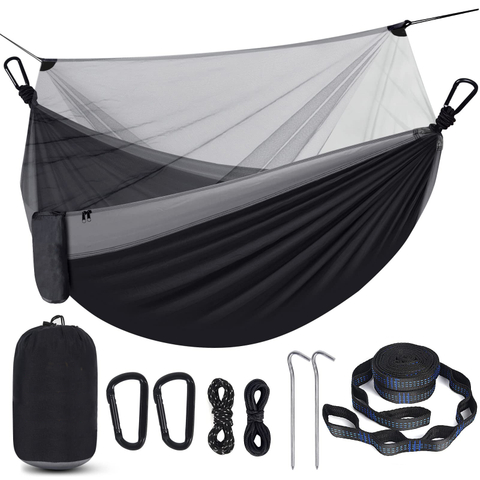 Ultralight Camping Hammock With Bug Net For Sleeping