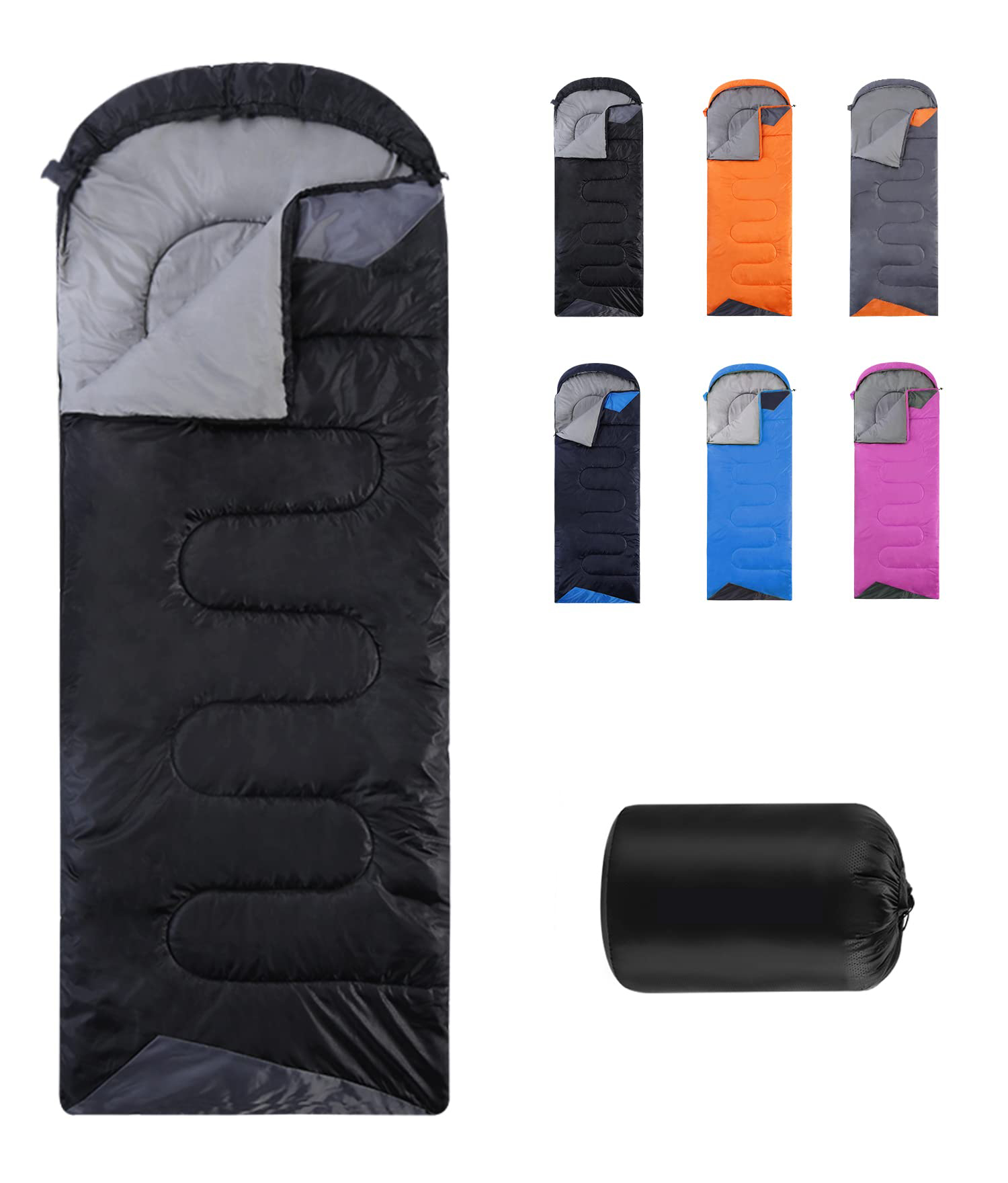 Cold Weather Sleeping Bag for Camping Hiking Outdoor Travel with Compression Bags