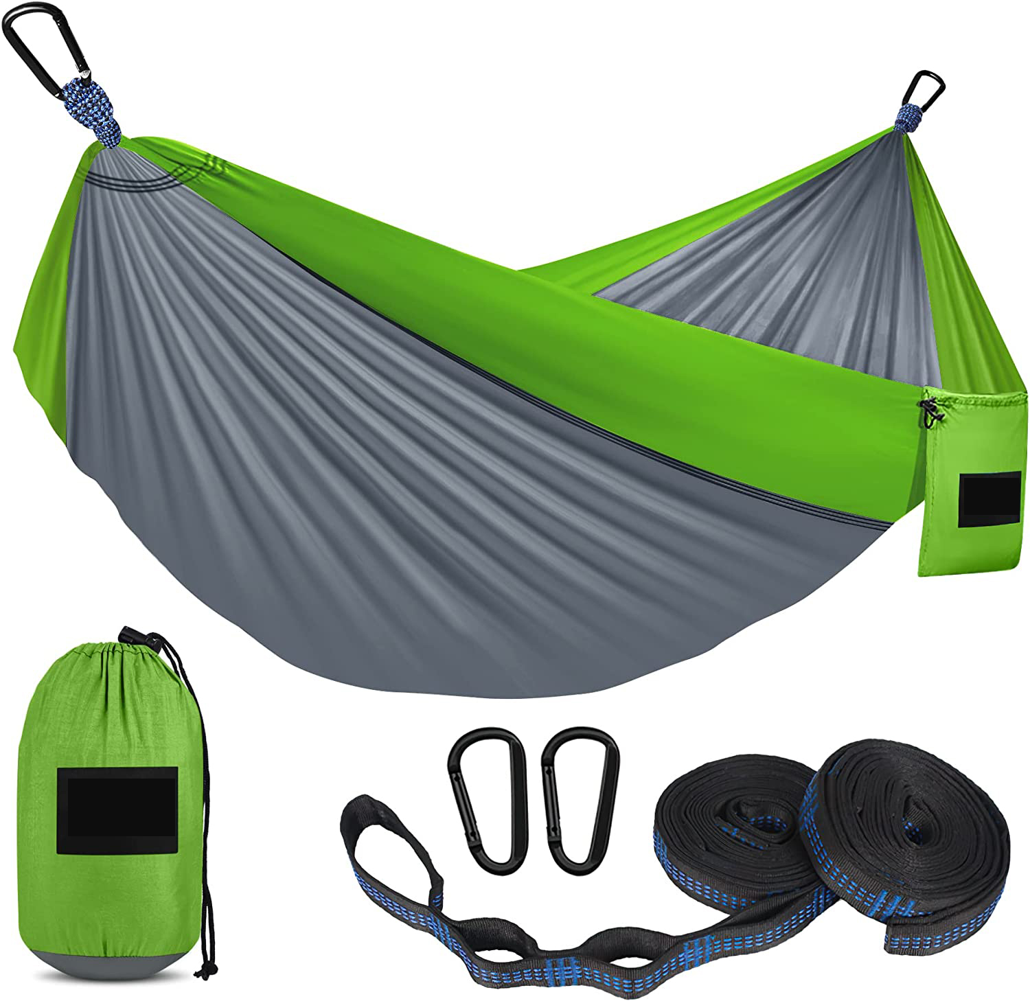 Nylon Portable Camping Hammock with Mesh for Family