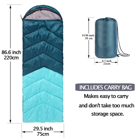 Breathable Rectangular Easy Storage Sleeping Bag For Adventure 