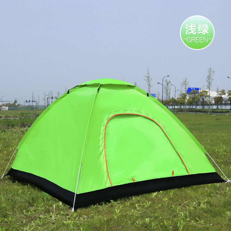 Quick Opening Fiberglass Frame Windproof Classical Camping Tent