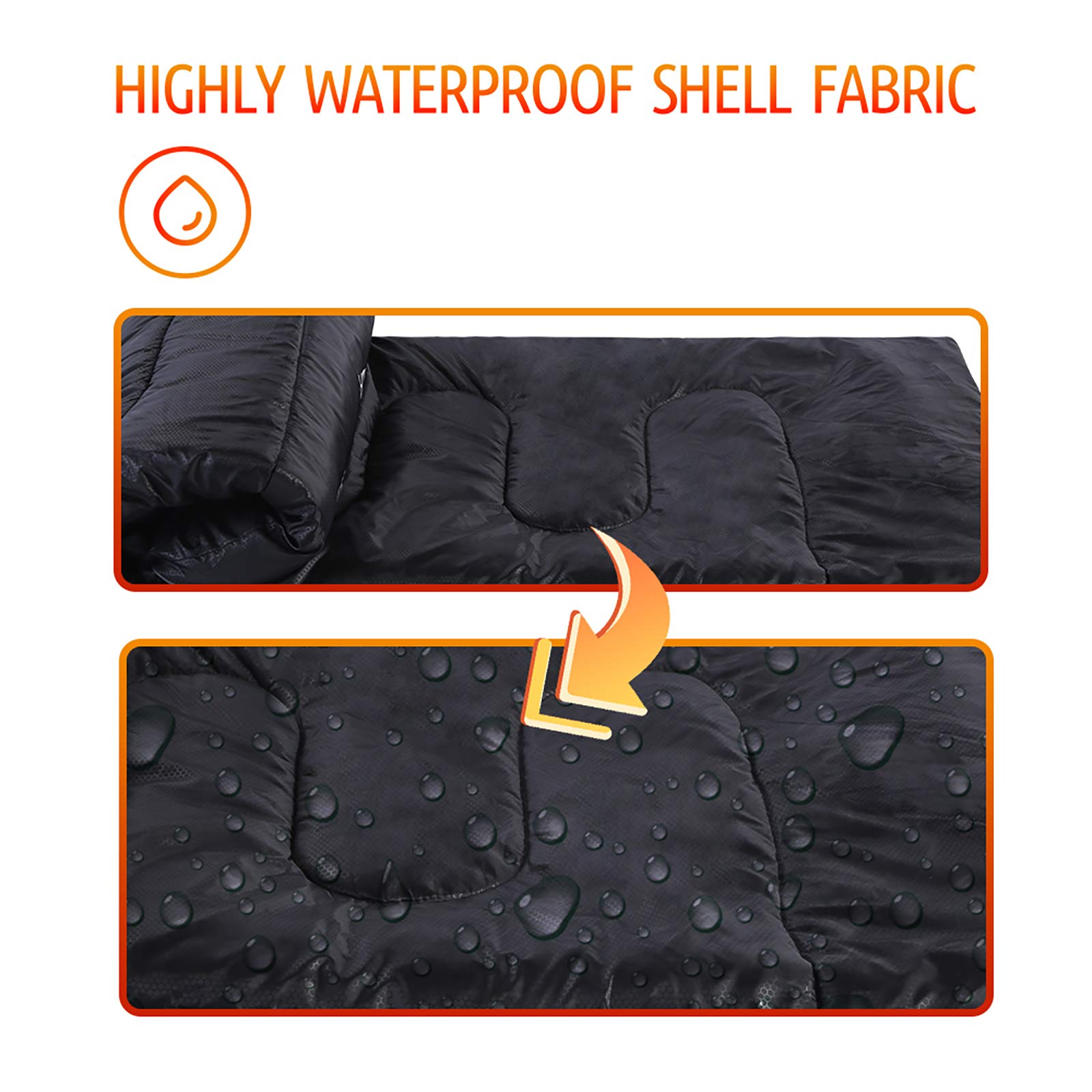 Cold Weather Sleeping Bag for Camping Hiking Outdoor Travel with Compression Bags